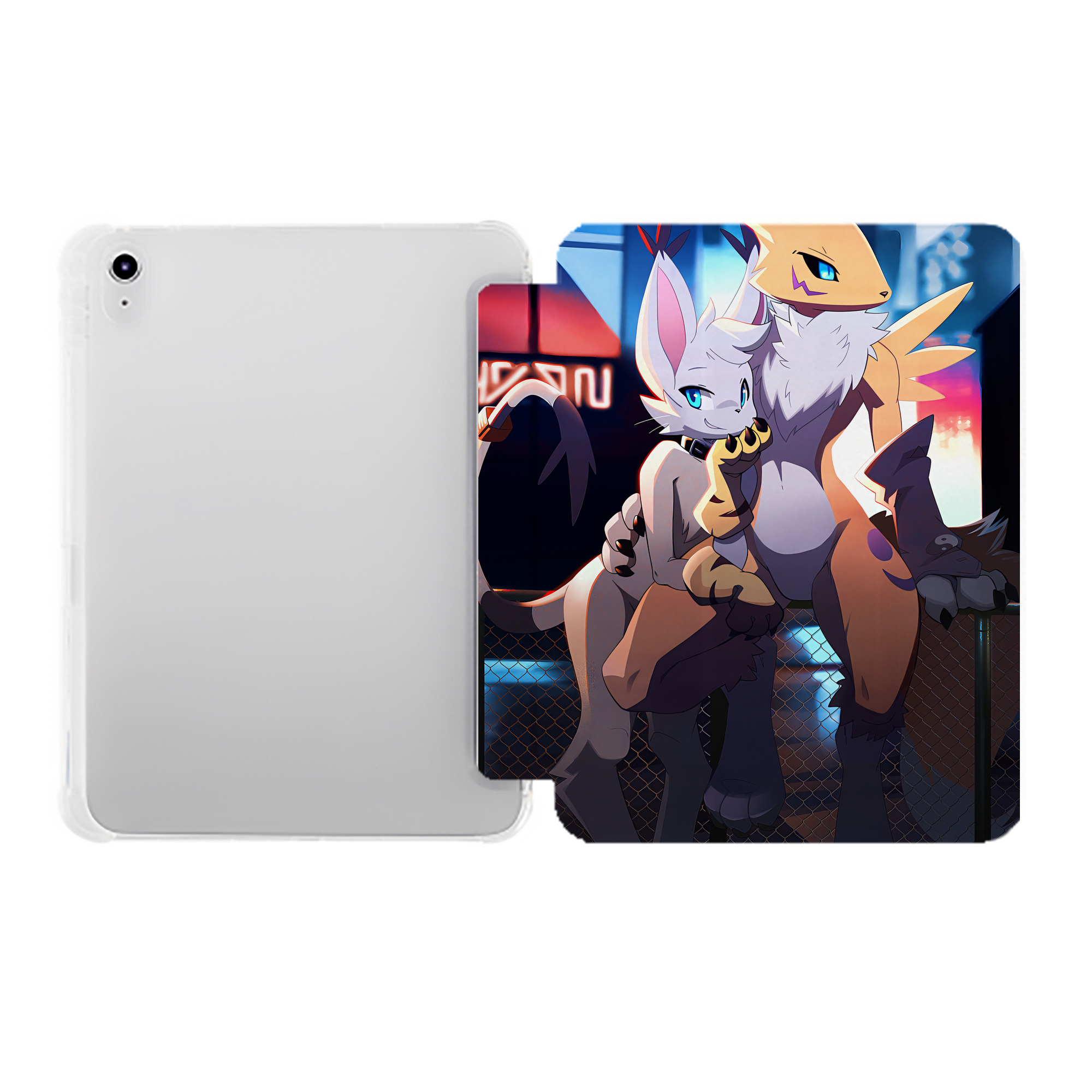 （画像用） Digimon デジタルモンスター/デジモン IPad ケース ペン収納付き 三つ折りスタンド PUレザー×シリコン 対応機種9.5/10.5/10.9インチ